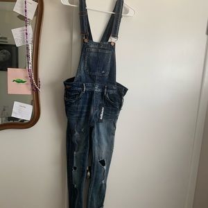 Distressed Jean Overallls